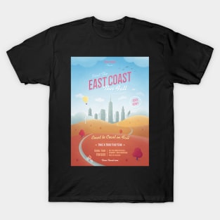 East Coast Retro Travel Poster T-Shirt